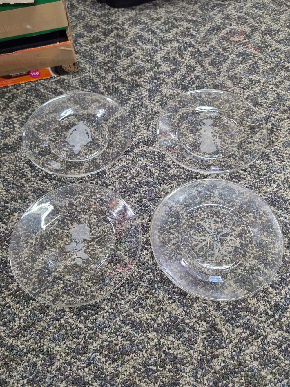 Princess House Fantasia Frosted Etched Plates